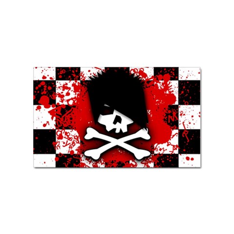 Emo Skull Sticker (Rectangular) from ArtsNow.com Front