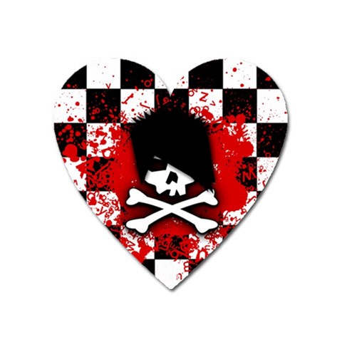 Emo Skull Magnet (Heart) from ArtsNow.com Front