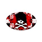 Emo Skull Sticker Oval (10 pack)