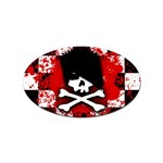 Emo Skull Sticker Oval (10 pack)