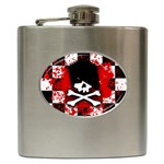 Emo Skull Hip Flask (6 oz)