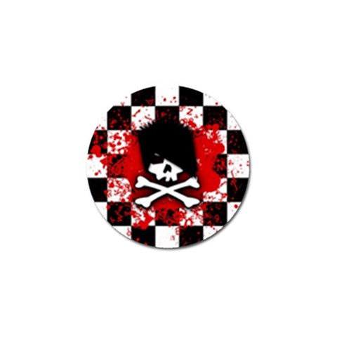 Emo Skull Golf Ball Marker from ArtsNow.com Front