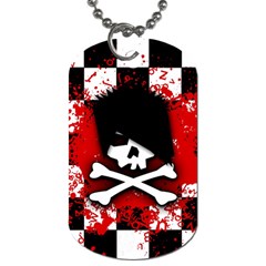 Emo Skull Dog Tag (Two Sides) from ArtsNow.com Front