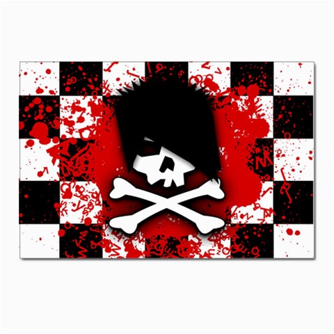 Emo Skull Postcards 5  x 7  (Pkg of 10) from ArtsNow.com Front