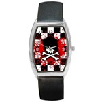 Emo Skull Barrel Style Metal Watch