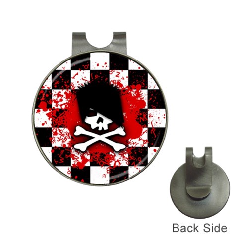 Emo Skull Golf Ball Marker Hat Clip from ArtsNow.com Front