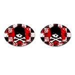 Emo Skull Cufflinks (Oval)