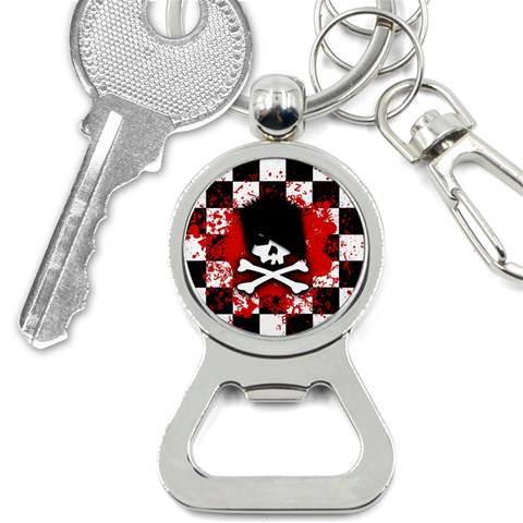 Emo Skull Bottle Opener Key Chain from ArtsNow.com Front