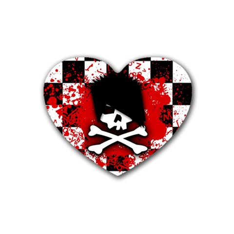 Emo Skull Heart Coaster (4 pack) from ArtsNow.com Front