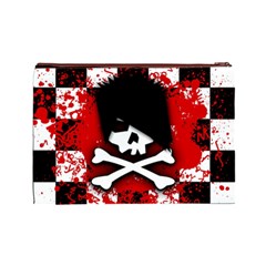 Emo Skull Cosmetic Bag (Large) from ArtsNow.com Back