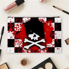 Emo Skull Cosmetic Bag (Large) from ArtsNow.com Back