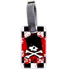 Emo Skull Luggage Tag (two sides) from ArtsNow.com Front