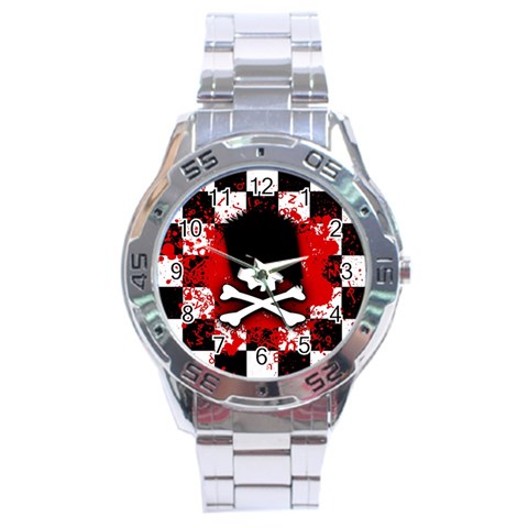 Emo Skull Stainless Steel Analogue Men’s Watch from ArtsNow.com Front