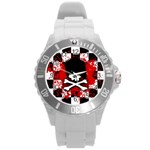 Emo Skull Round Plastic Sport Watch Large