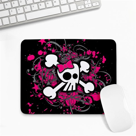 Girly Skull & Crossbones Small Mousepad from ArtsNow.com Front