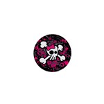 Girly Skull & Crossbones 1  Mini Button