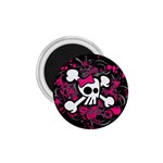 Girly Skull & Crossbones 1.75  Magnet