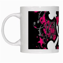 Girly Skull & Crossbones White Mug from ArtsNow.com Left