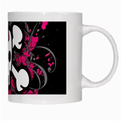 Girly Skull & Crossbones White Mug from ArtsNow.com Right