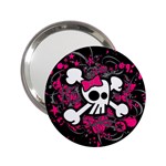 Girly Skull & Crossbones 2.25  Handbag Mirror