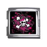 Girly Skull & Crossbones Mega Link Italian Charm (18mm)