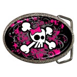 Girly Skull & Crossbones Belt Buckle