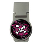 Girly Skull & Crossbones Money Clip (Round)