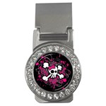 Girly Skull & Crossbones Money Clip (CZ)