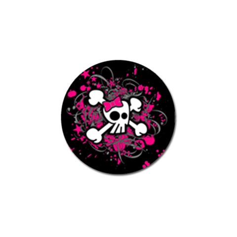 Girly Skull & Crossbones Golf Ball Marker from ArtsNow.com Front