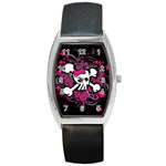 Girly Skull & Crossbones Barrel Style Metal Watch