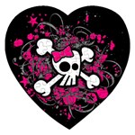 Girly Skull & Crossbones Jigsaw Puzzle (Heart)