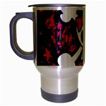 Girly Skull & Crossbones Travel Mug (Silver Gray)