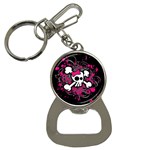 Girly Skull & Crossbones Bottle Opener Key Chain