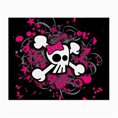 Girly Skull & Crossbones Glasses Cloth (Small, Two Sides) from ArtsNow.com Front