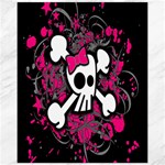 Girly Skull & Crossbones Canvas 11  x 14 