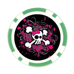 Girly Skull & Crossbones Poker Chip Card Guard from ArtsNow.com Back