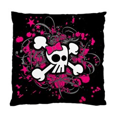 Girly Skull & Crossbones Cushion Case (Two Sides) from ArtsNow.com Front