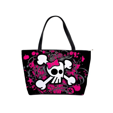 Girly Skull & Crossbones Classic Shoulder Handbag from ArtsNow.com Front