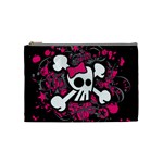 Girly Skull & Crossbones Cosmetic Bag (Medium)