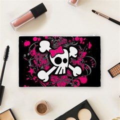 Girly Skull & Crossbones Cosmetic Bag (Medium) from ArtsNow.com Back
