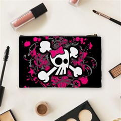 Girly Skull & Crossbones Cosmetic Bag (Medium) from ArtsNow.com Back