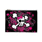 Girly Skull & Crossbones Cosmetic Bag (Large)