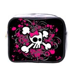 Girly Skull & Crossbones Mini Toiletries Bag (One Side)