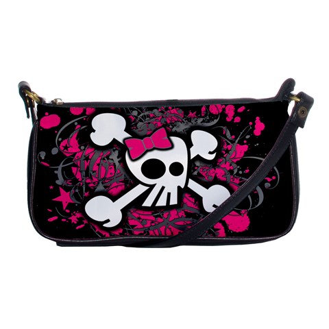 Girly Skull & Crossbones Shoulder Clutch Bag from ArtsNow.com Front