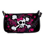 Girly Skull & Crossbones Shoulder Clutch Bag