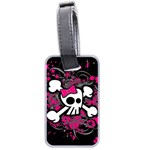 Girly Skull & Crossbones Luggage Tag (two sides)