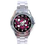 Girly Skull & Crossbones Stainless Steel Analogue Men’s Watch