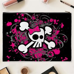 Girly Skull & Crossbones Cosmetic Bag (XXXL) from ArtsNow.com Back