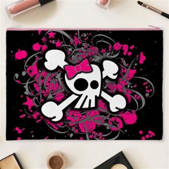 Girly Skull & Crossbones Cosmetic Bag (XXXL) from ArtsNow.com Back