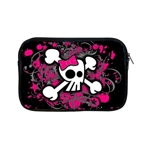 Girly Skull & Crossbones Apple iPad Mini Zipper Case from ArtsNow.com Front
